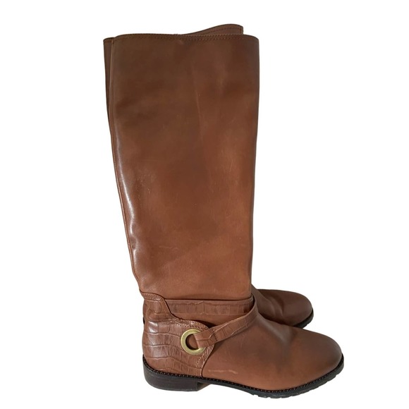 Antonio Melani leather boots brown tall riding 8.5.   💥🅕🅛🅐🅢🅗 🅢🅐🅛🅔💥 - Picture 2 of 16